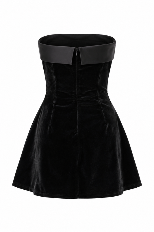 Velvet Strapless Mini Dress