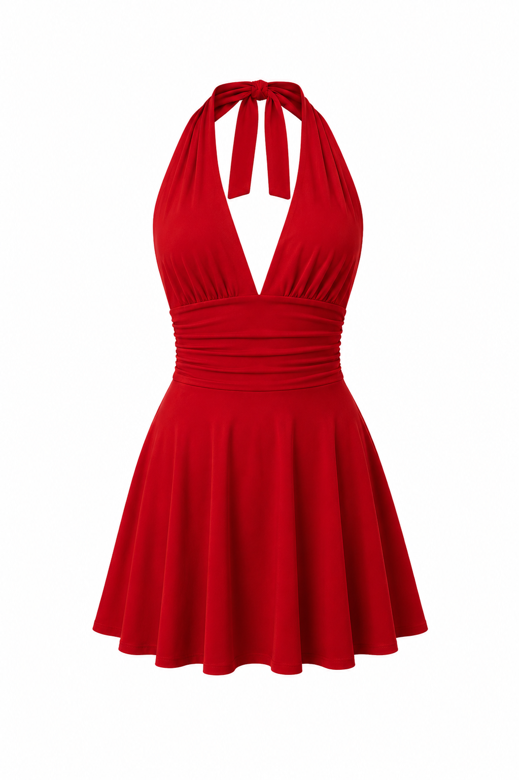 Draped V-Neck Maxi Dress
