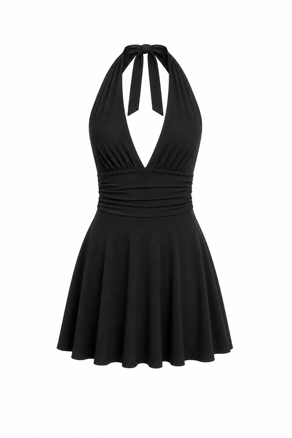 Draped V-Neck Maxi Dress