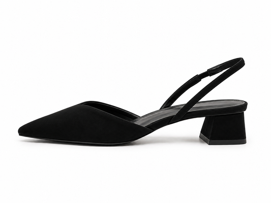 Pointed-Toe Slingback Heels
