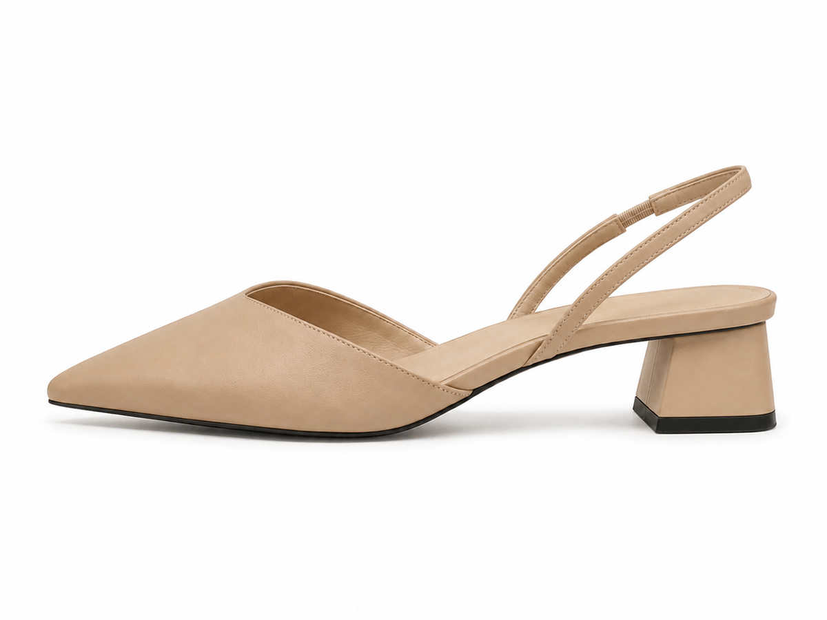 Pointed-Toe Slingback Heels
