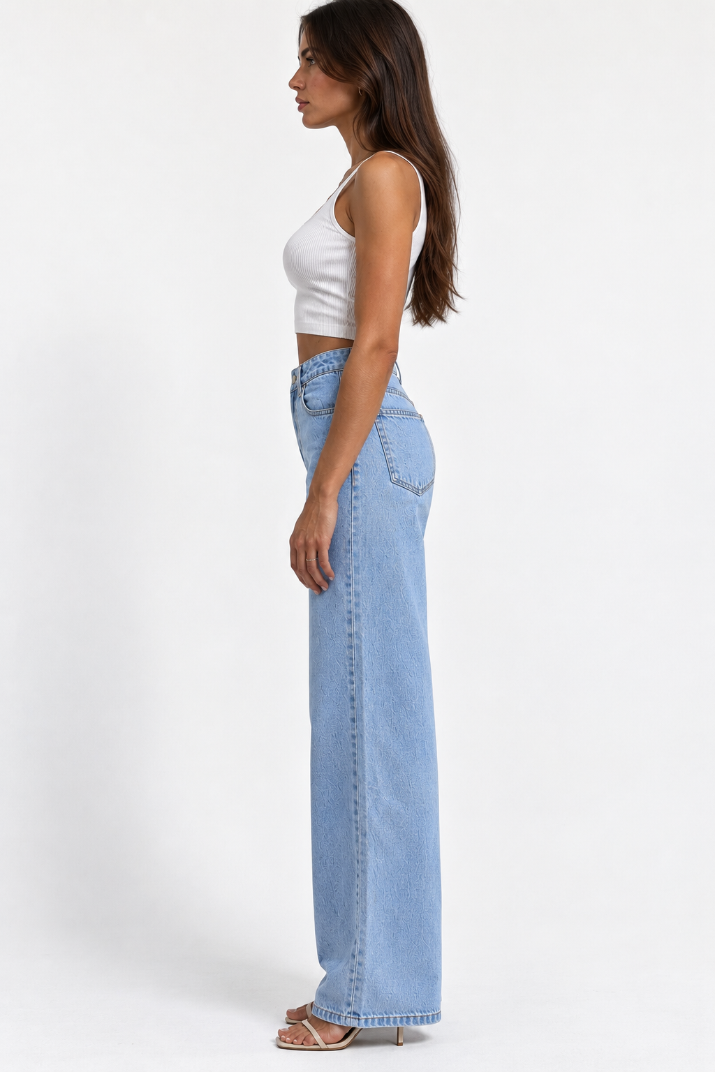 High-Waisted Wide-Leg Jeans