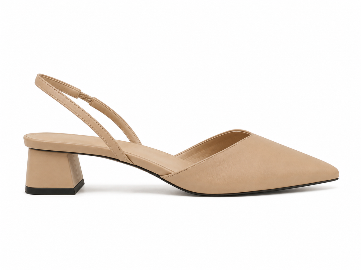 Pointed-Toe Slingback Heels