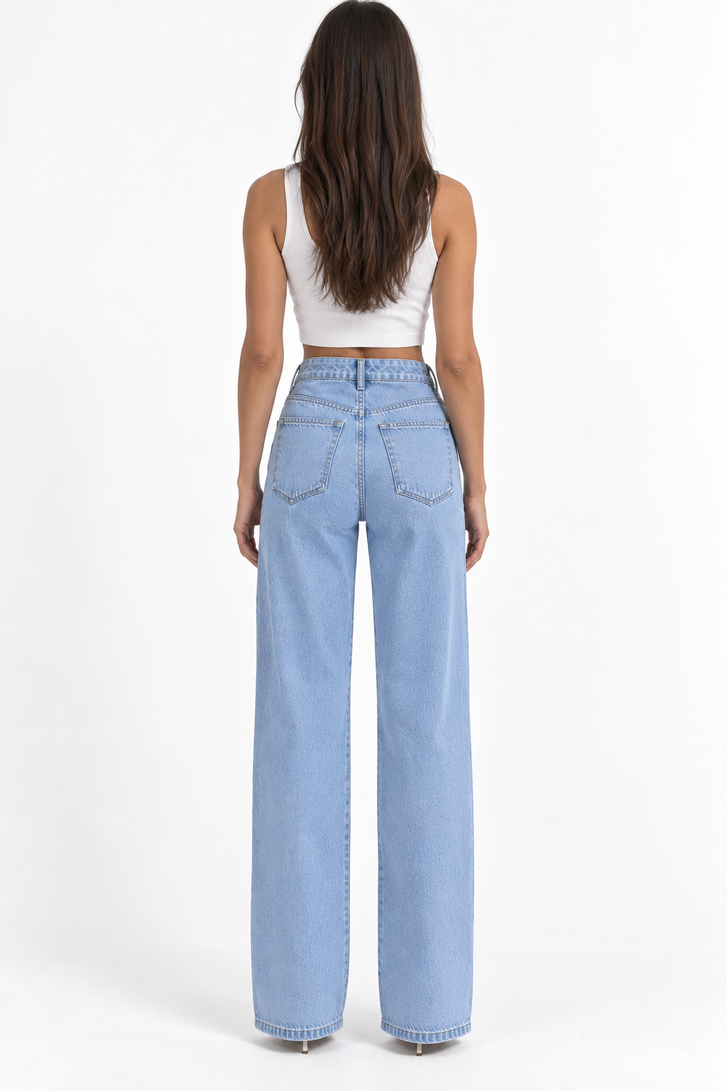 High-Waisted Wide-Leg Jeans