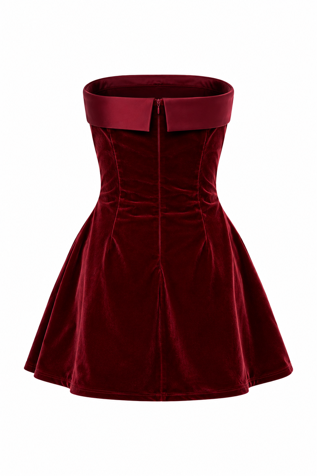 Velvet Strapless Mini Dress