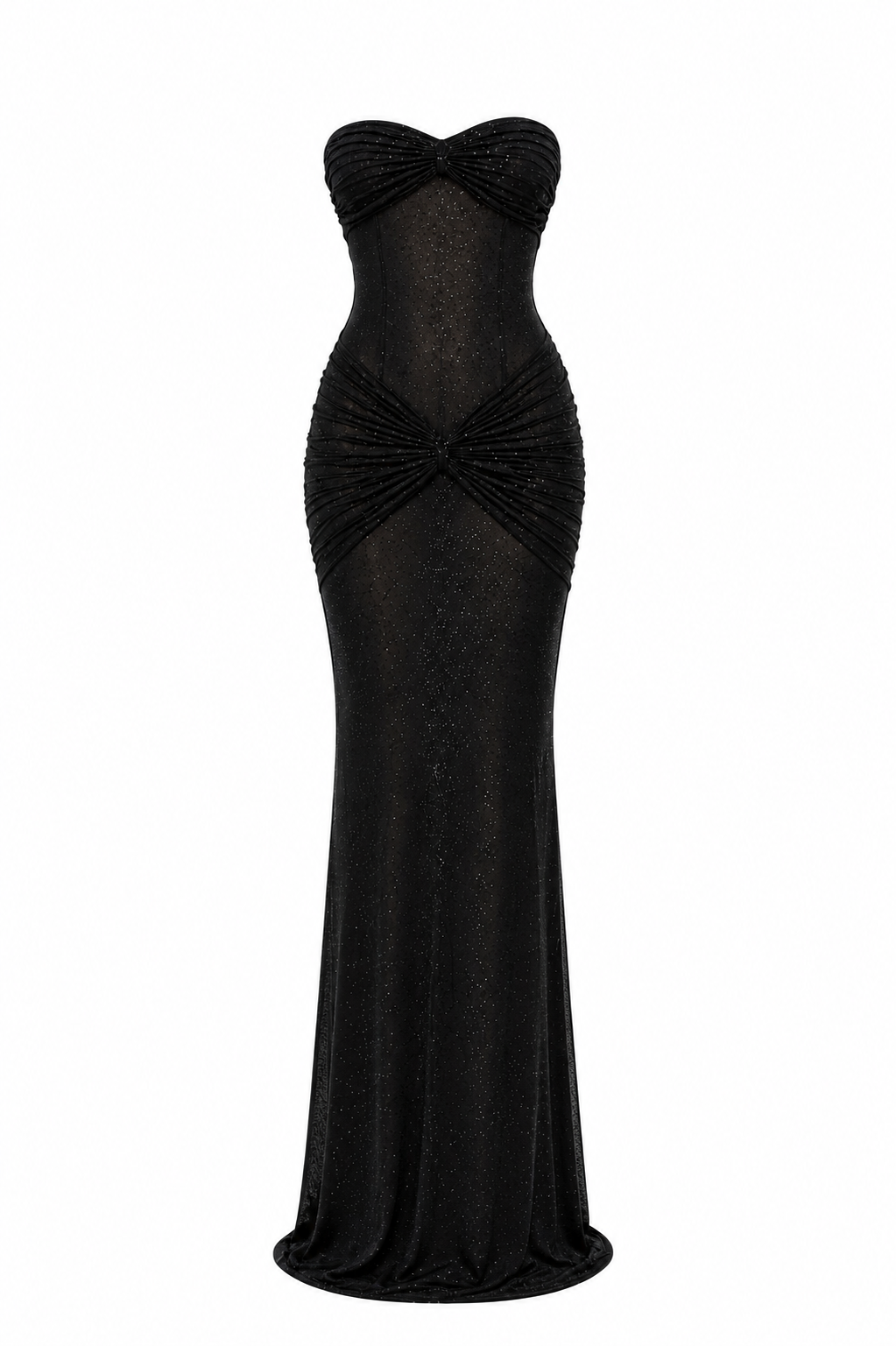 Ruched Strapless Maxi Dress