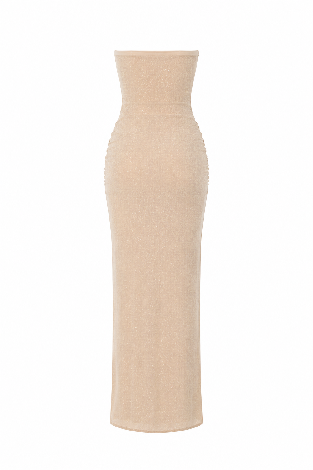 Ruched Strapless Maxi Dress