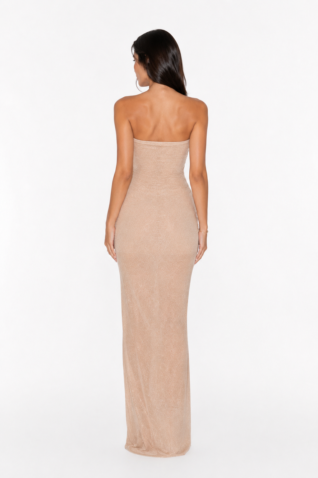 Ruched Strapless Maxi Dress