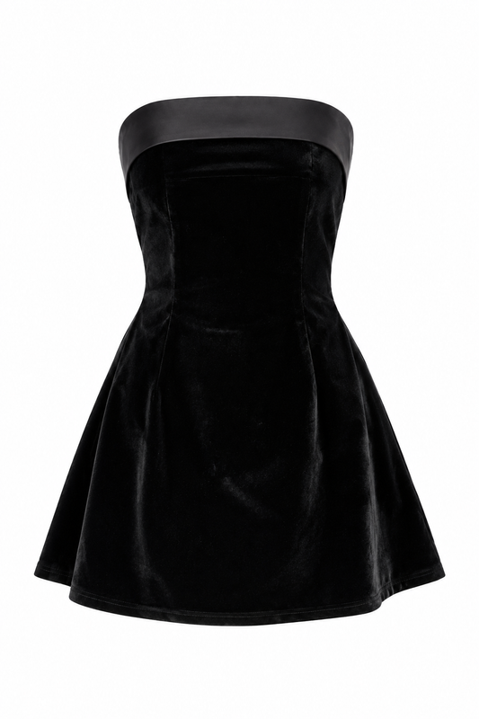 Velvet Strapless Mini Dress