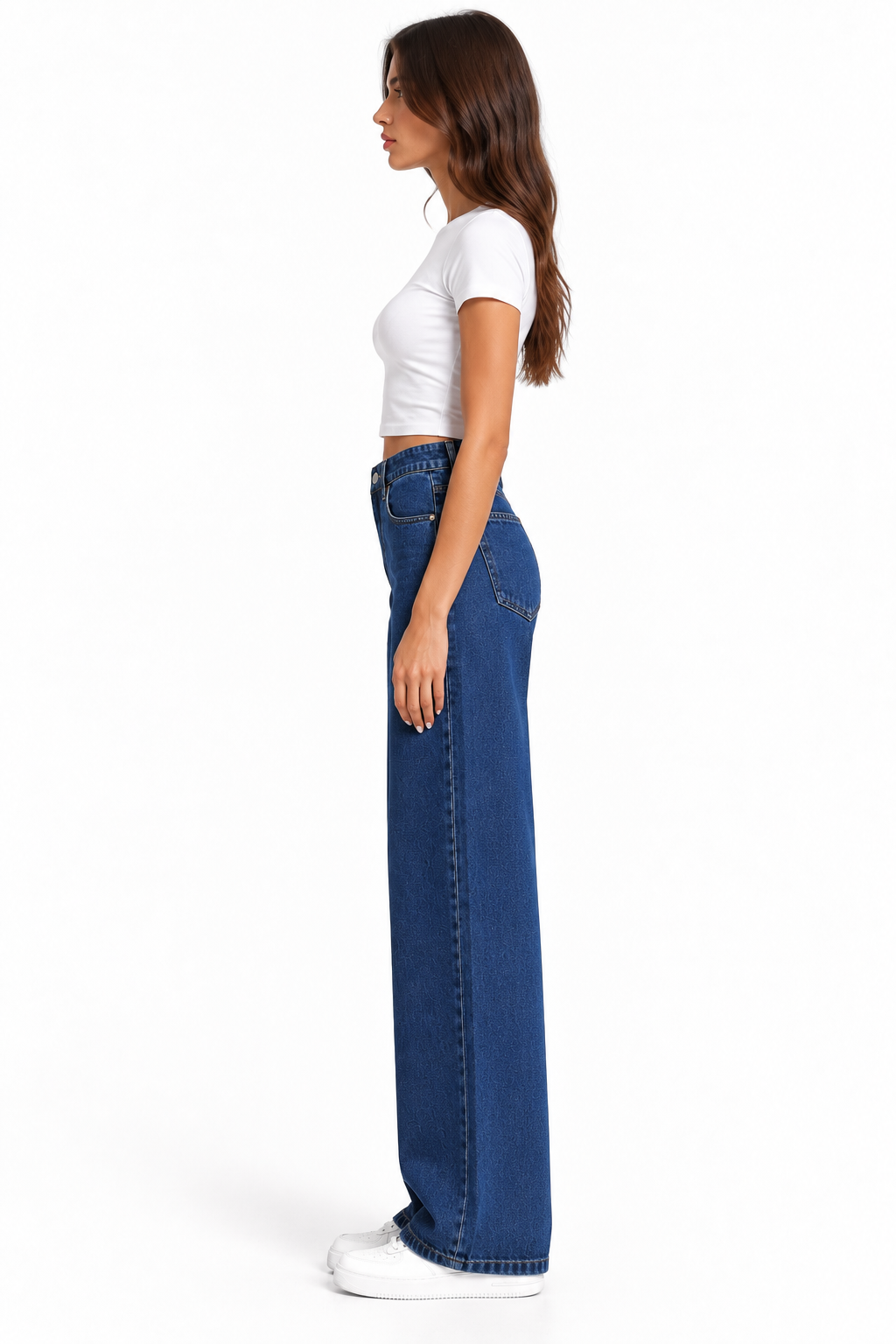 High-Waisted Wide-Leg Jeans