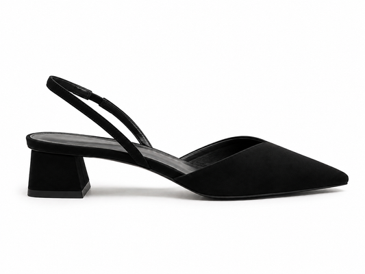 Pointed-Toe Slingback Heels