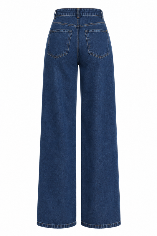 High-Waisted Wide-Leg Jeans