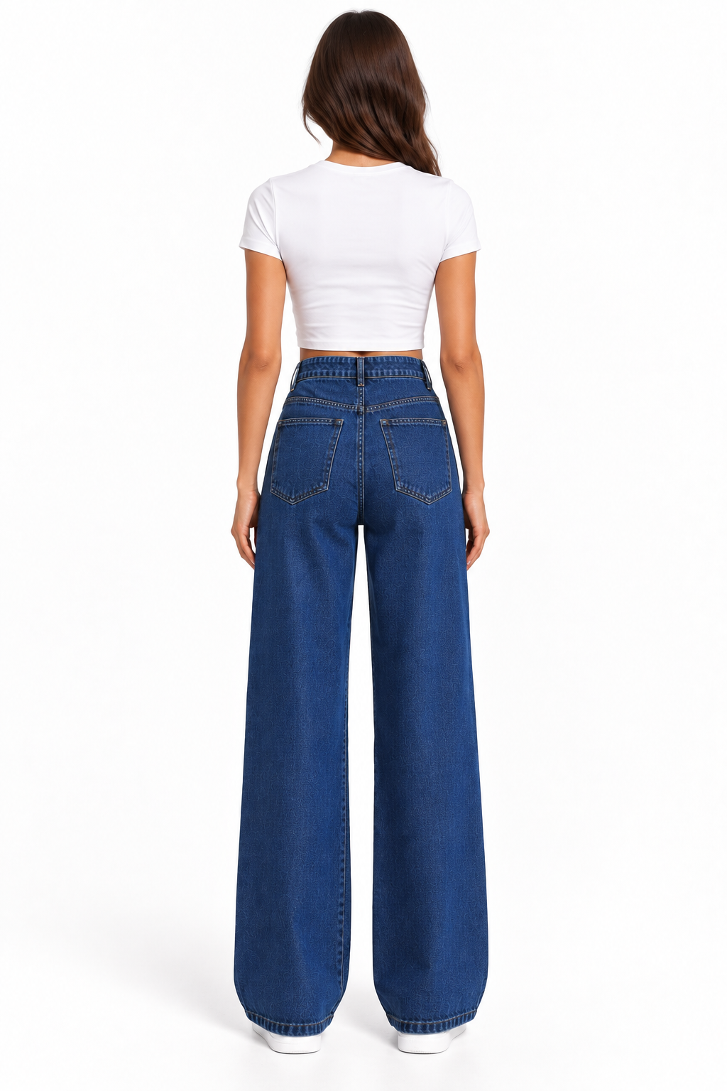 High-Waisted Wide-Leg Jeans