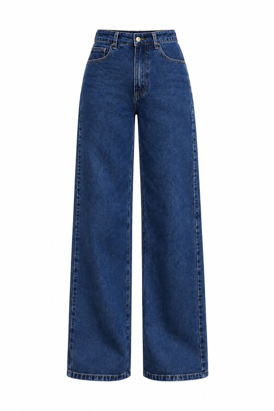 High-Waisted Wide-Leg Jeans