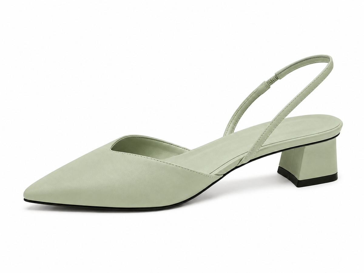 Pointed-Toe Slingback Heels