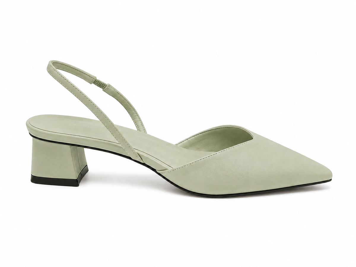 Pointed-Toe Slingback Heels