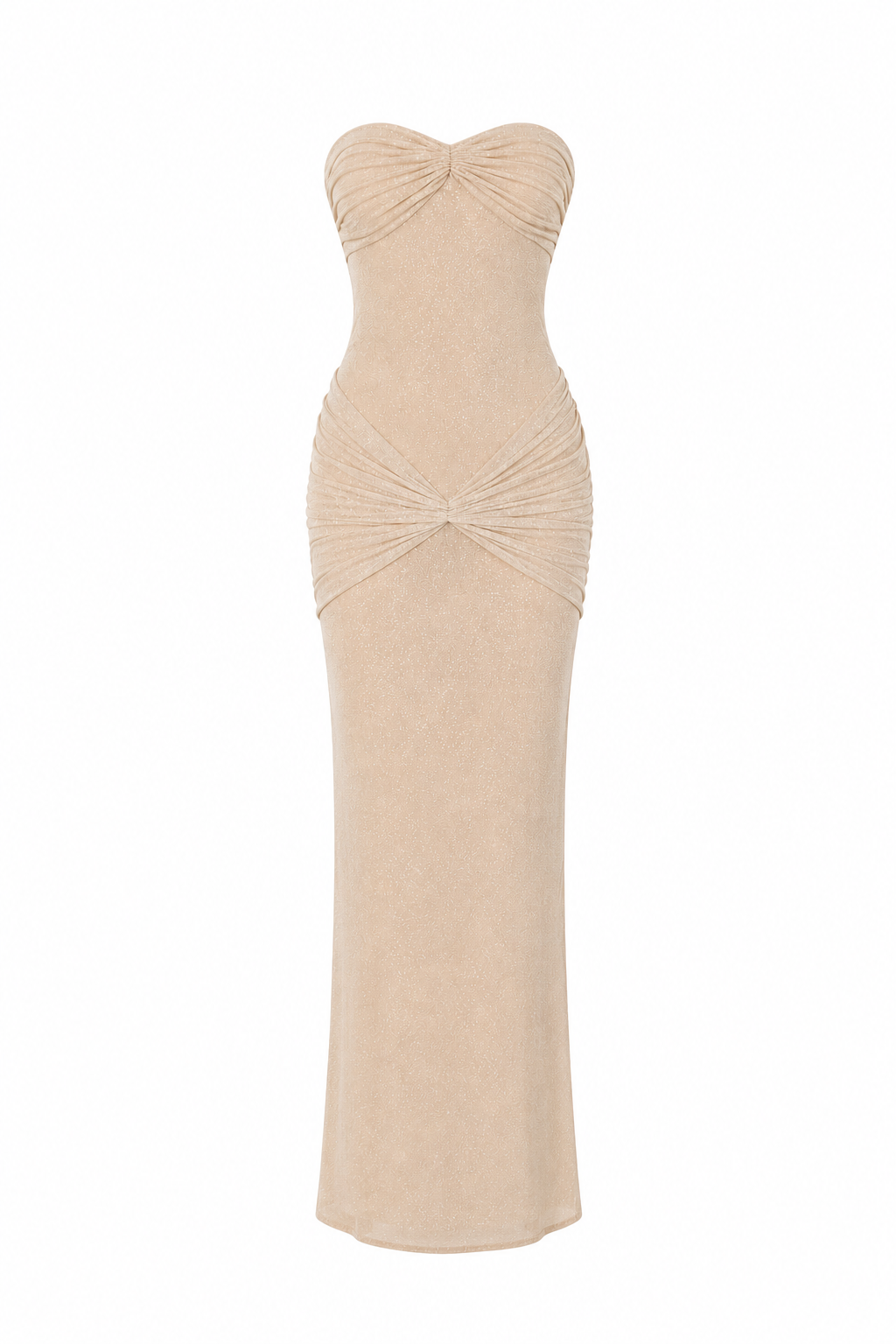 Ruched Strapless Maxi Dress