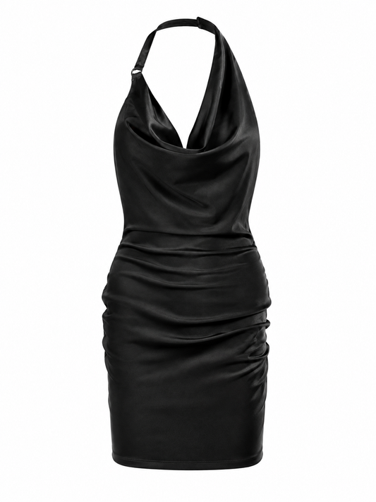 Satin Halter Dress