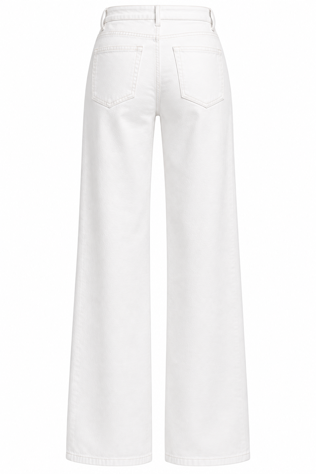 Pure White High-Rise Wide-Leg Jeans