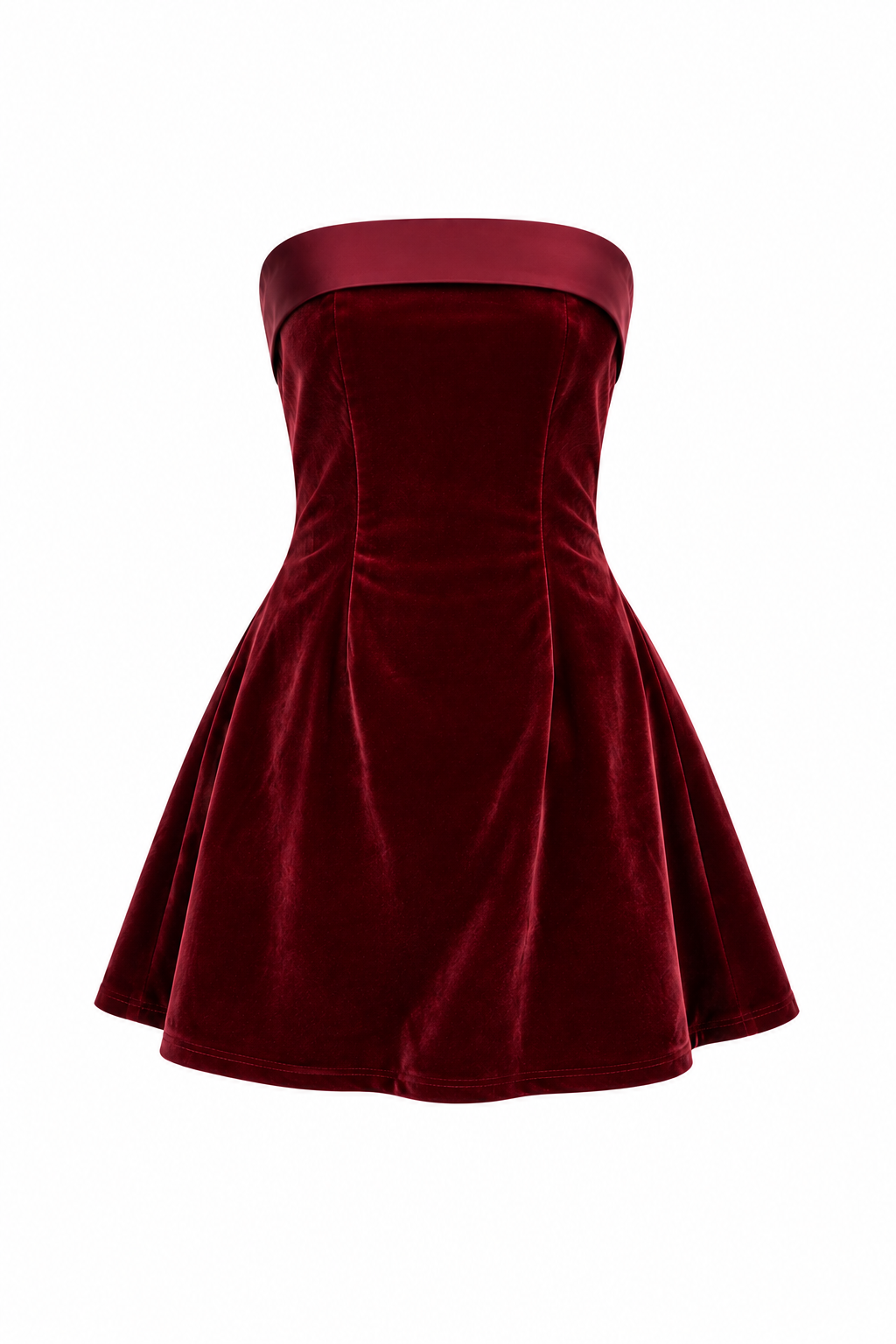 Velvet Strapless Mini Dress